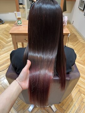 ビーハイブアヴェダ PARCO2店(BEHIVE AVEDA) エンドカラーピンクラベンダー【三橋由奈】