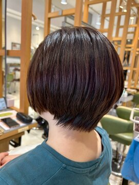 アース モード 新小岩店(EARTH/M) ナチュラルブラウン×丸みショートボブ