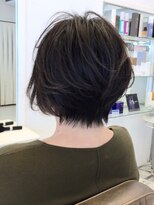 ミッテル(mittell)&nbsp;グラボブ毛先パーマことりベージュ黒髪ウォーターフォール