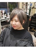★ヘアカラー グレーミルクティー ショートボブ【SOMEBRIDGE】