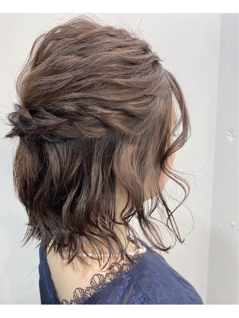 20代・30代・40代似合う小顔ヘアアレンジ♪二次会ブライダル花嫁