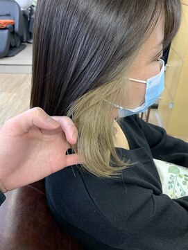 アヤメ(ayame) 【ayame大泉学園】インナーカラー_ ケアブリーチ_ ベージュ