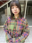 天神 大名 顔まわりカット 似合わせカット グレージュ