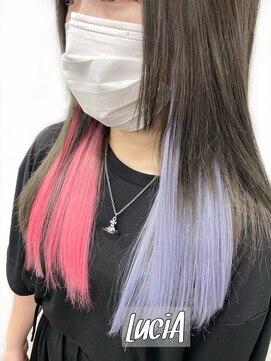 ルシア 京都四条河原町烏丸(LuciA) 【レミー100%/54cm】ビビットカラー原色シールエクステ×韓国