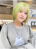 ミントベージュボブ_チェリーブラウンフェミニンロング_ba397333