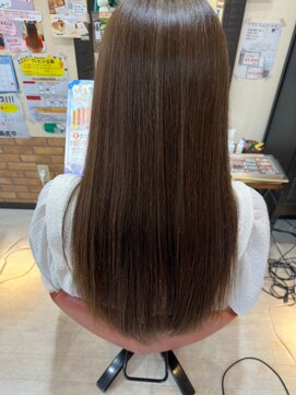 ヘアスタジオブービー ブリーチなし◎柔らかミルクティーベージュ ピンクベージュ