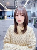 ☆ワンカールロング艶髪レイヤー顔タイプ別バング