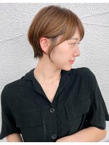 イチイ 巣鴨店(ichii)&nbsp;大人可愛い小顔ショートボブ白髪ぼかしハイライト20代30代40代