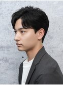 メンズナチュラルセンターパート