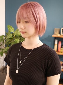 ヨー(Yoh-) 【ハイトーンショート/中里千尋】ピンクカラー/ショートボブ