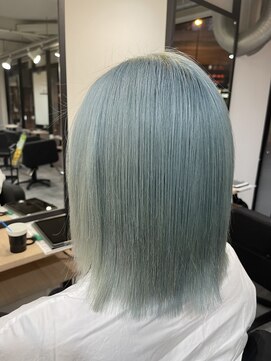 ラフ 難波店(LAFF) #セミディ#シアーカラー#ショートヘア#姫カット#ダークアッシュ