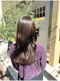 切りっぱなしボブ/エアリーロング/美髪のススメ/ピンクブラウン
