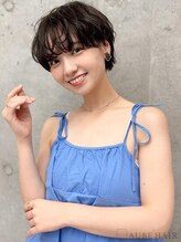 オーブ ヘアーベール 谷山店(AUBE HAIR veil) 20代・30代_ワイドバング×ショートパーマ