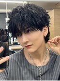 緩波ブルーブラックシースルーマッシュ[渋谷]