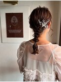結婚式二次会お呼ばれヘアアレンジ＊大人可愛いローポニーテール