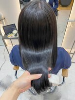 ジーナ 博多筑紫口(Zina) 艶感グレー×髪質改善トリートメントYURI/博多美容室