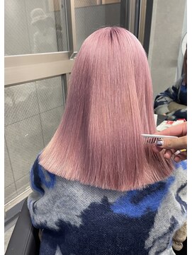 シエンゴールド(CIEN gold) ピンクカラー/ペールピンク/ハイトーンボブ#浜松駅#ブリーチ