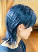 ネイビーブルー系ウルフスタイル
