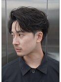 渋谷緩めフェザーショートフェザーパーマセンターパート