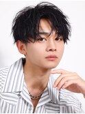 【シャープパーマ】刈り上げ コンマバング センターパート