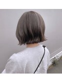 #アッシュベージュ　#レイヤーボブ　#透明感カラー
