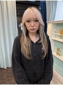 韓国ヘア/レイヤースタイル/レイヤーカット/グレージュ/20代人気