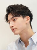 横浜西口メンズセンターパート七三分けパートニュアンスパーマ