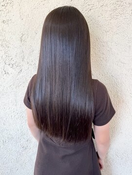 酸性ストレート 髪質改善カラー 縮毛矯正 ブラウンベージュ 美髪