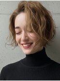 おしゃれな大人のエアウェーブパーマ×グラデーションボブ