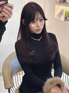 ワンカールレイヤー×ワインレッド