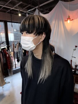 オルン(ORGN.) マッシュウルフ×落ちる黒で作るデザインカラー！