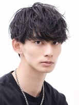 アーリー(Ali'i) メンズパーマラウンドマッシュシースルーバングショートレイヤー