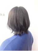 《Blue♪》#重くない暗髪#くびれシースルーボブ