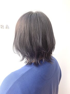 ブルー(BLUE) 《Blue♪》#重くない暗髪#くびれシースルーボブ