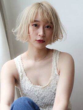 マイラ 銀座(myla) 【田村】可愛いホワイトアッシュエアリーミディ春ボブ20代30代