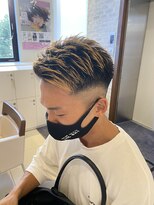 アヴァンス 天王寺店(AVANCE.)&nbsp;MEN'S HAIR フェード×サイドパート×ハイライト