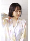sungooseミニウルフテラコッタデジタルパーマくすみブルー