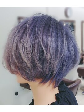 タヤ 経堂店(TAYA) パールラベンダー丸みショートマッシュボブ