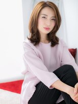 アルバハナレ 横浜(αlba HANARE) 関内/髪質改善/暖色系カラー×ツヤ髪かきあげくびれロブヘア♪e