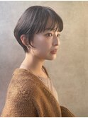 シアーベージュ×ミニマムショート#ショコラアッシュ