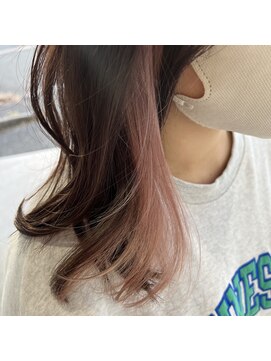 テクライズ 豊橋店(TECHRISE) くすみピンクインナーカラー