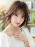 シースルーバングイヤリングカラーふわミディh2越谷20代30代!