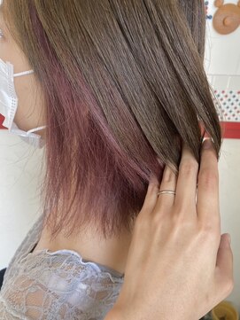 パディントン(Paddington) インナーカラーの鉄板☆ヴァイオレットとベージュの相性が◎