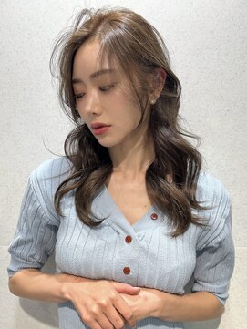 ラルムバイシー 新宿(LARME by Sea) オリーブベージュ×レイヤーカット(新宿/韓国/おくれ毛/前髪)