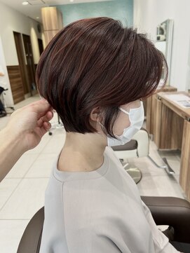 アッシュ 豊田店(Ash) 【担当:高下】ひし形ショートボブ×チェリーブラウン ¥11000