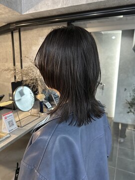 ノス 表参道(NOOS) 髪質改善 グレーベージュ アッシュカラー レイヤーロング 黒髪