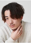 センターパート波巻きパーマスパイラルパーマツイストスパイラル