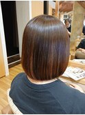 髪質改善ストレート/ワンレングスボブスタイル