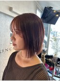 切りっぱなしボブショートボブ