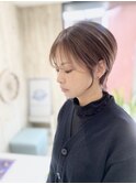 シースルーショートヘア